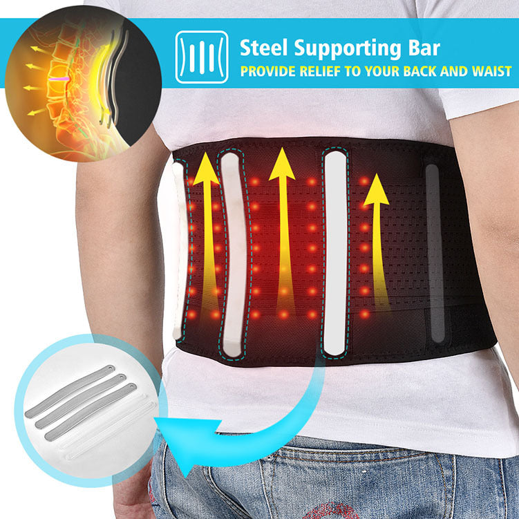 Massage Belt Heating Waist Lumbar Therapy Band